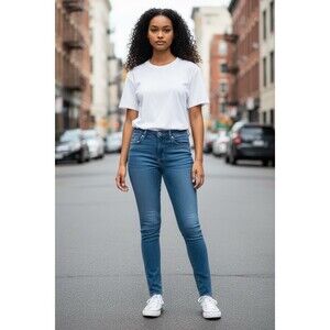 PAIGE Skyline Skinny Jeans Women's  Size 28 Blue Denim Slim Fit Medium Wash